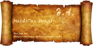Halász Antal névjegykártya